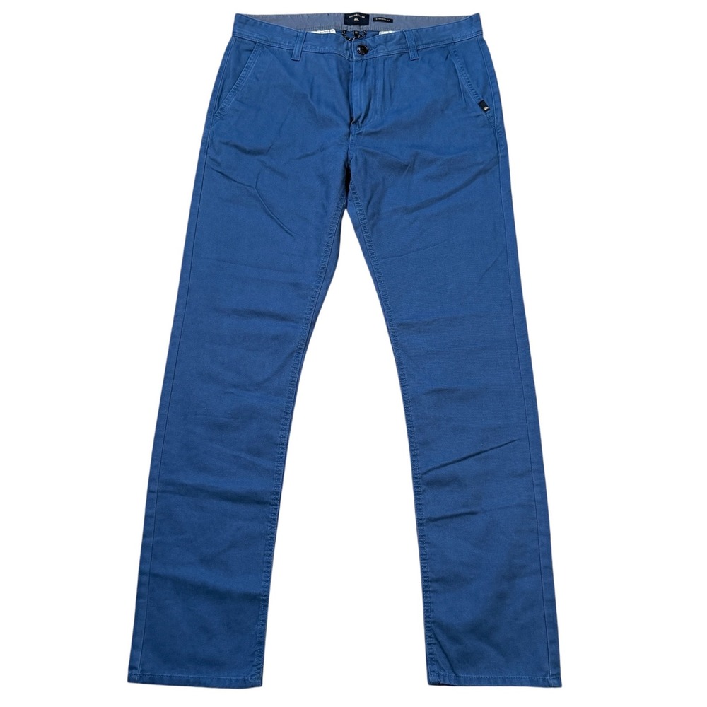 Quiksilver Everyday Chino Mens 32x32 Straight Fit Pants Blue Dark‎ Denim Casual